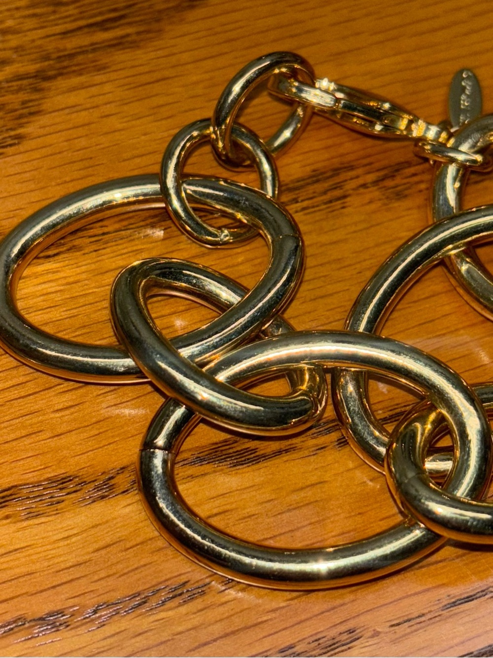 Gold Tone Chunky Link Bracelet